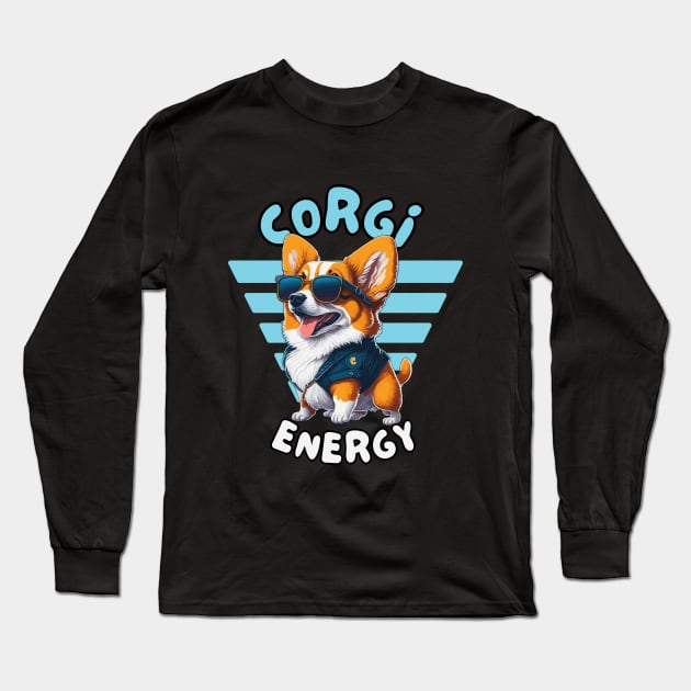 Kawaii Corgi energy Long Sleeve T-Shirt by Alex